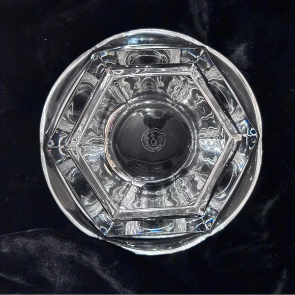 BACCARAT Clear Crystal Harcourt Missouri Jam Jar Bowl VINTAGE Decor